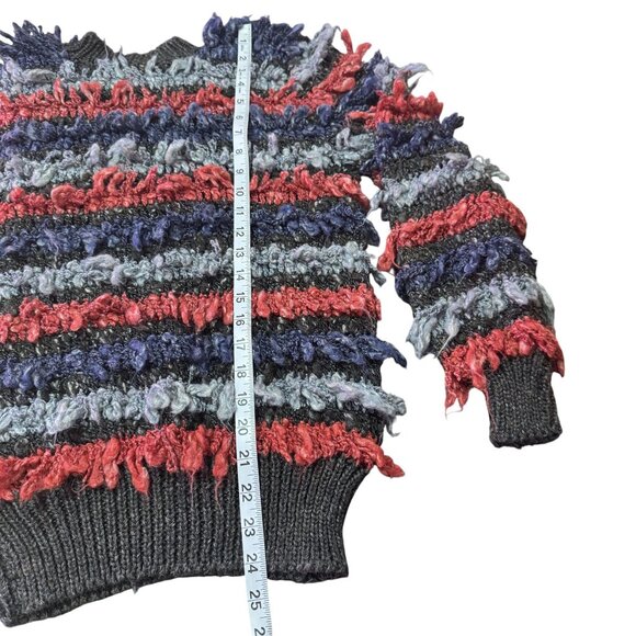 NWOT! Vintage Clovis Ruffin Knit Sweater Womens Gray Red Long Sleeve Size S - Picture 6 of 7